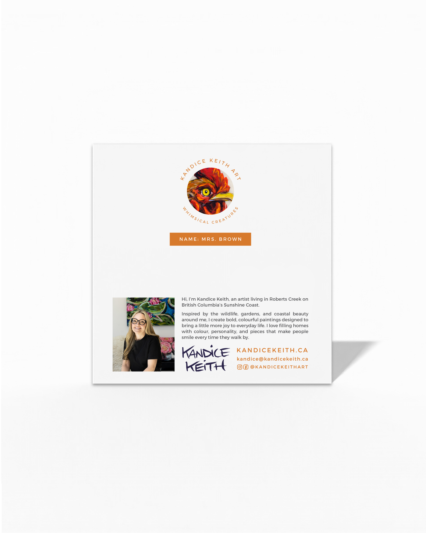 Mrs. Brown Greeting Card