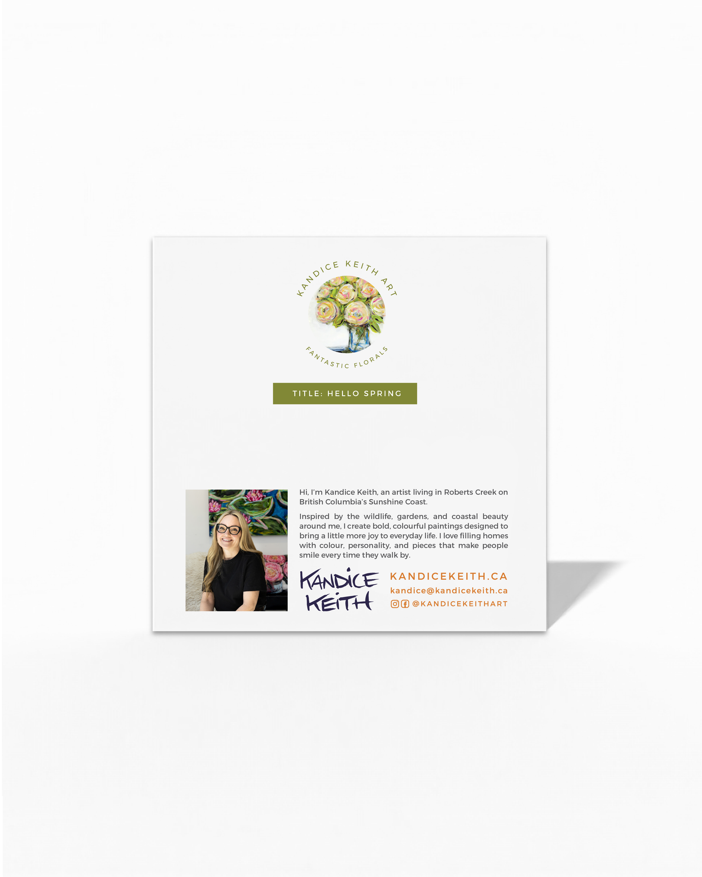 Hello Spring Greeting Card