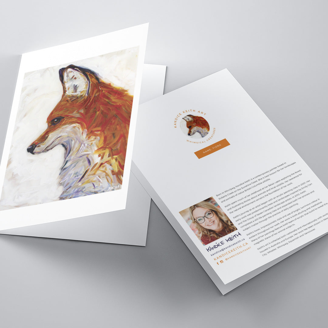 kandice keith art card 5x7 fiona back