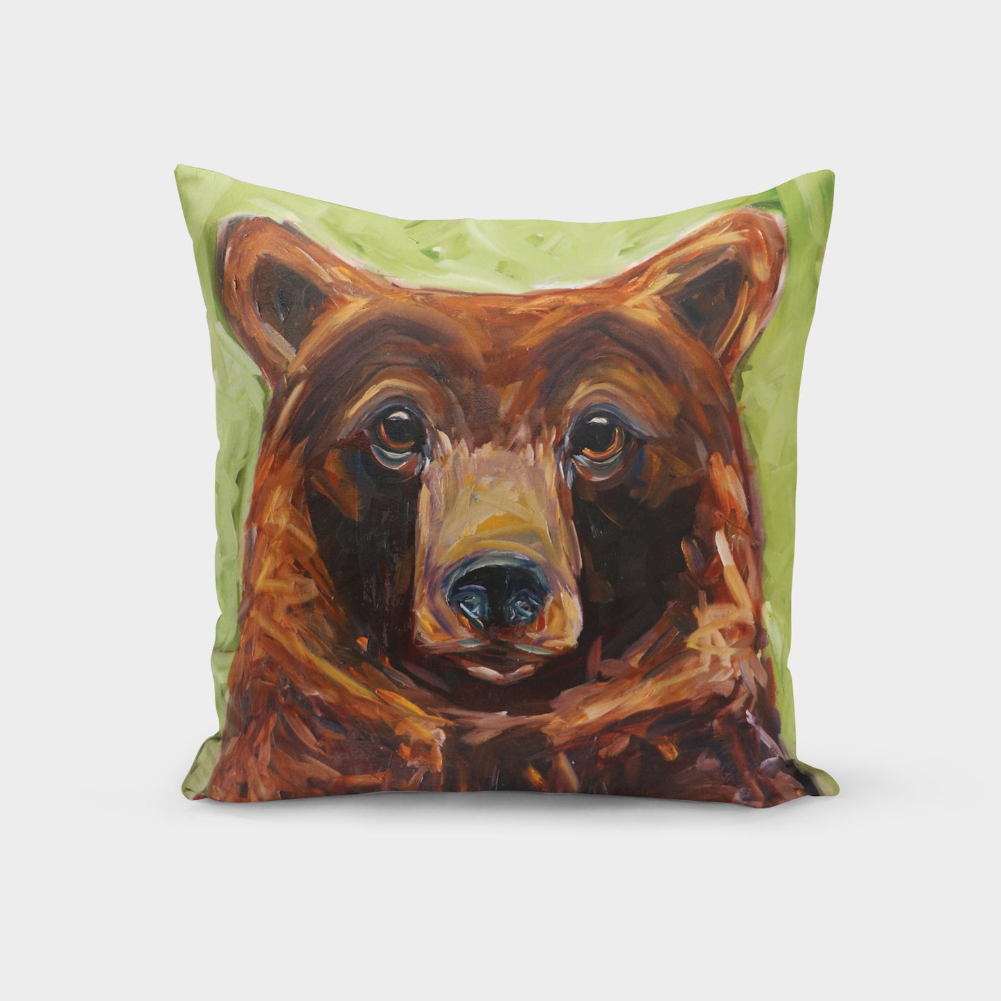 kandice keith art pillow cinnamon grizzly