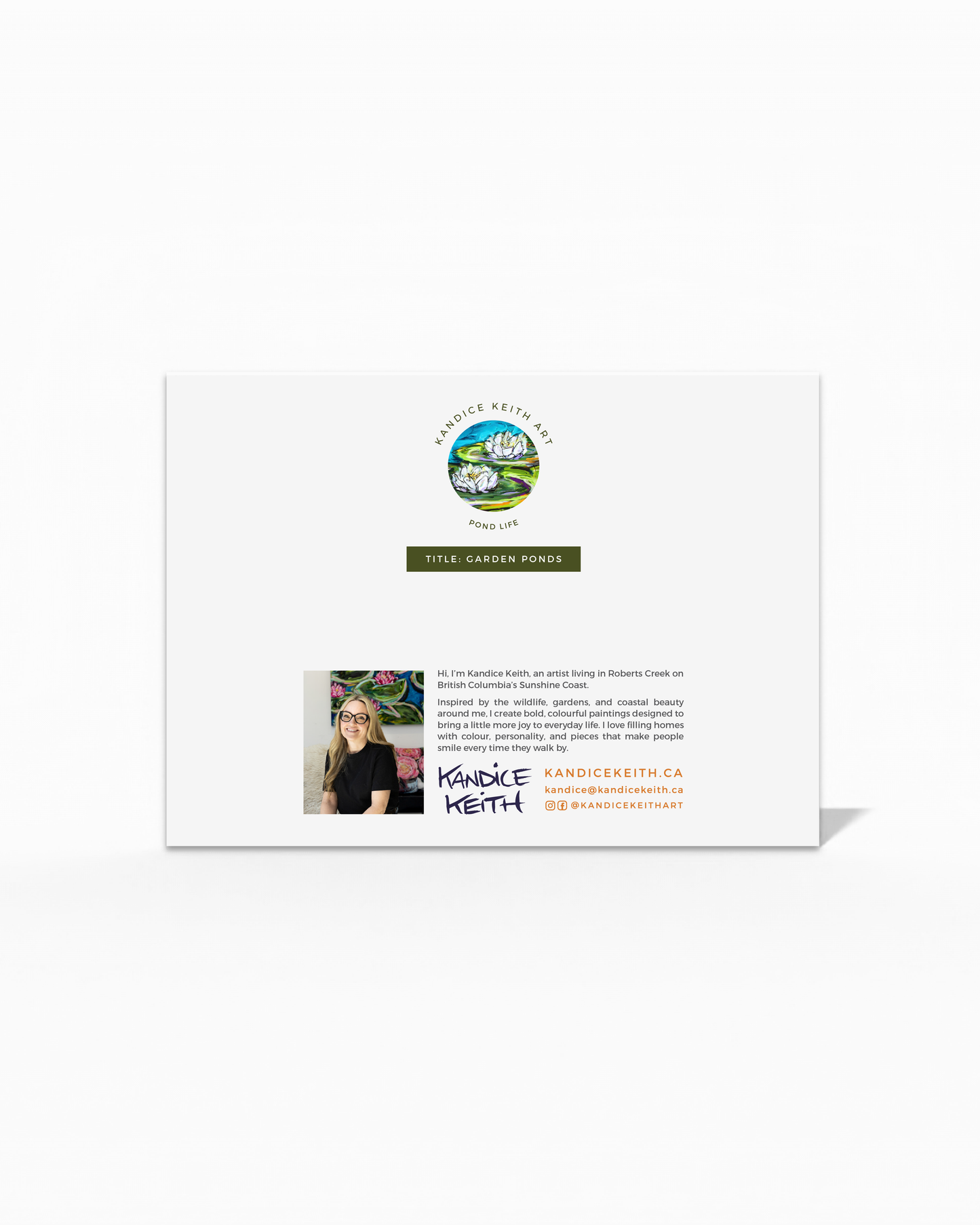 Garden Pond Greeting Card