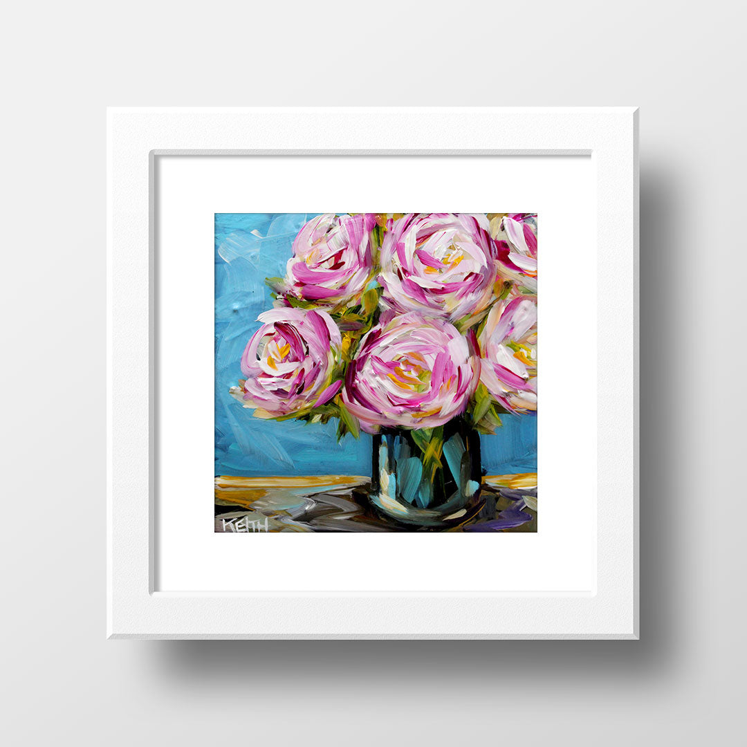kandice keith art print 12x12 touch of pink